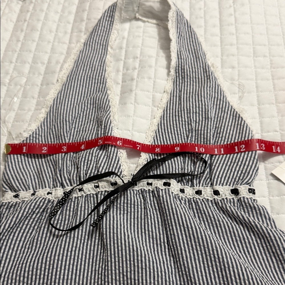 PacSun Navy and White Striped Halter Tank - Picture 6 of 9